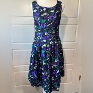 Jessica Howard Sleeveless Fit & Flare Dress Abstract Print Party Cocktail Size 4